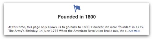 Facebook ma problem: Oś Czasu sięga tylko do 1800 roku 2