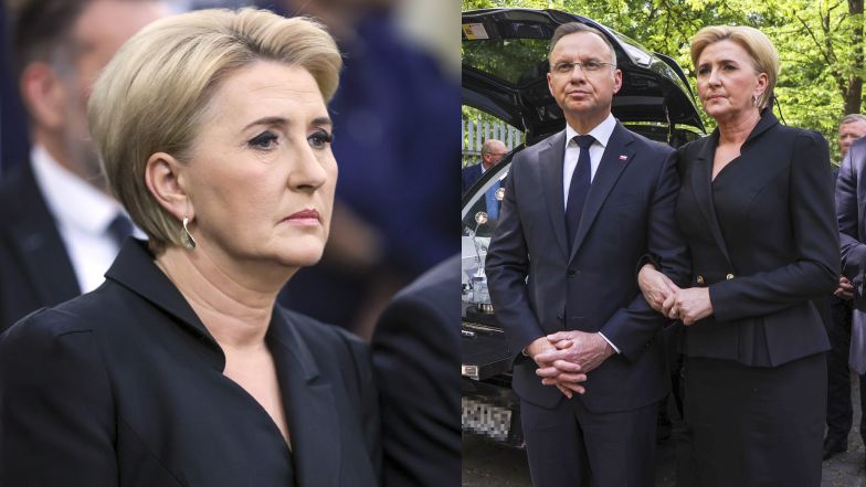 Agata Duda na pogrzebie Jacka Zielińskiego