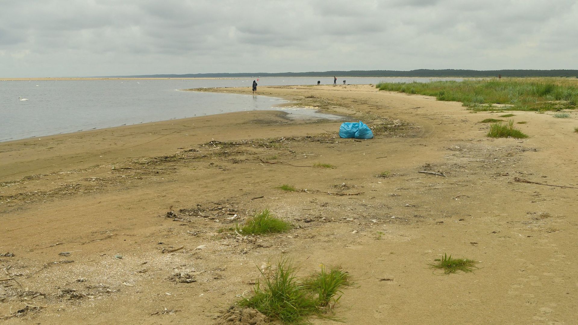 Plaża po dwóch godzinach sprzątania
