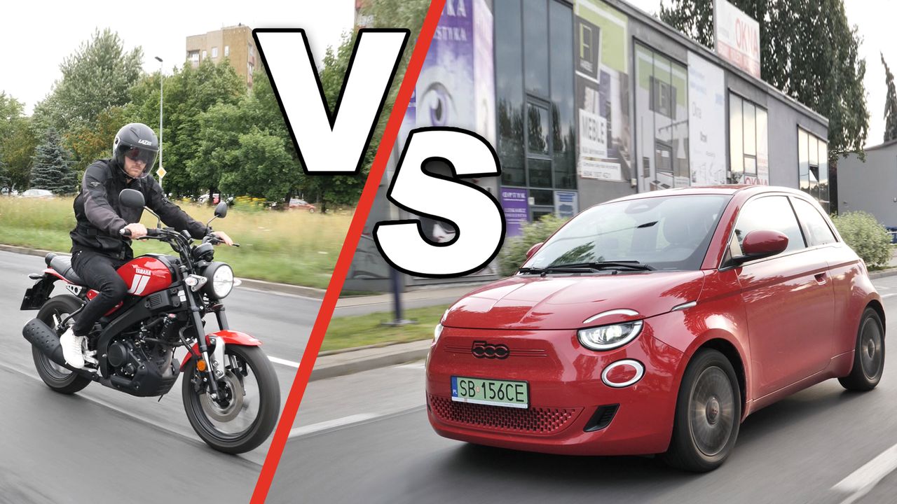 Test: Yamaha XSR 125 vs Fiat 500e – wyścig z niespodzianką