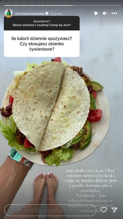 Anna Lewandowska zdradziła, ile spożywa kalorii