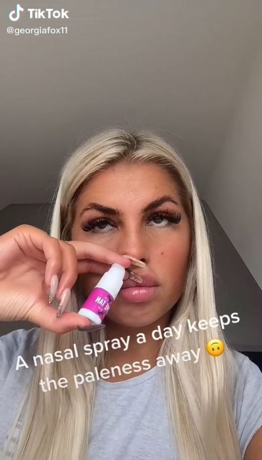 Opalający spray do nosa - trend na TikToku