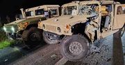 Wypadek na A2. Bus zderzył się z kolumną amerykańskiego wojska