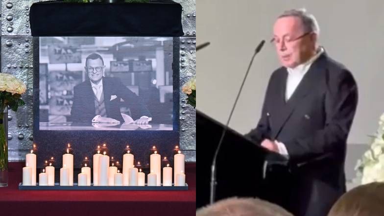Pogrzeb Andrzeja Morozowskiego. Wzruszające słowa Tomasza Sianeckiego na rozpoczęcie uroczystości. "Uwielbiał Mieczysława Fogga" (WIDEO)
