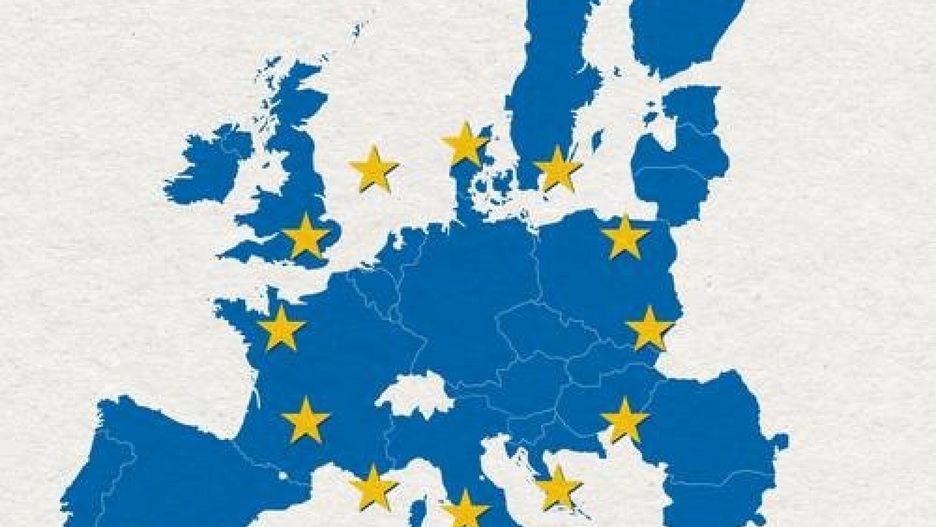 Value Stock ftp 2014 Feb
map and flag of European Union on white handmade paper texture