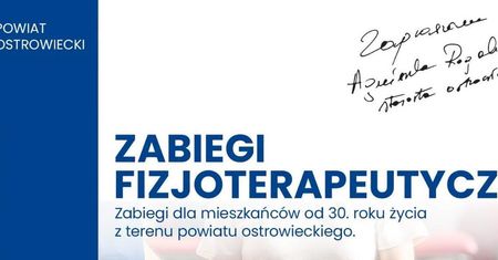 Zabiegi fizjoterapeutyczne dla mieszkańców 30+. Ruszył odbiór zaproszeń