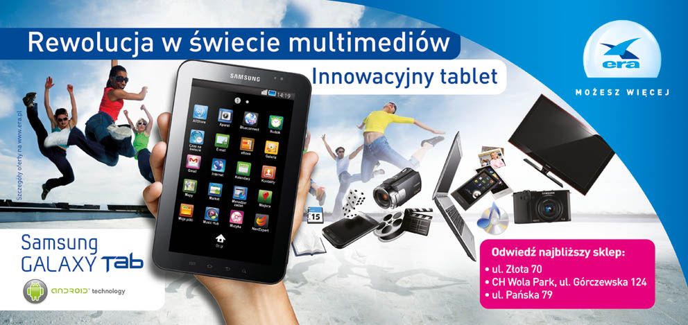 Samsung Galaxy Tab oficjalnie w Erze! [cennik] 1