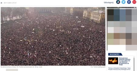 Kompromitacja TV Republika. Zdjęcie z "protestu antyszczepionkowców" ma 30 lat