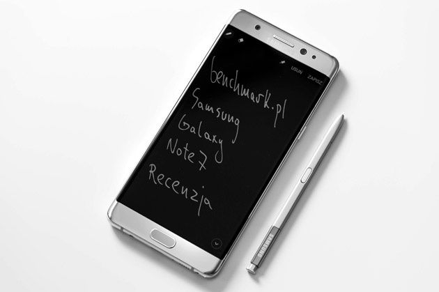 Samsung Galaxy Note 7 - notatka na ekranie