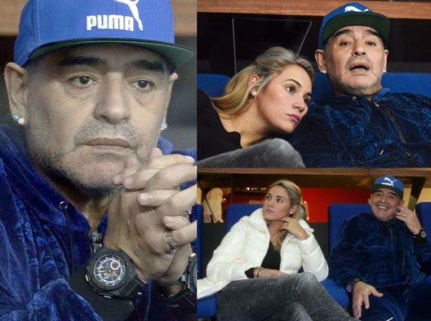 Diego Maradona z 25-letnią dziewczyną na trybunach (ZDJĘCIA)