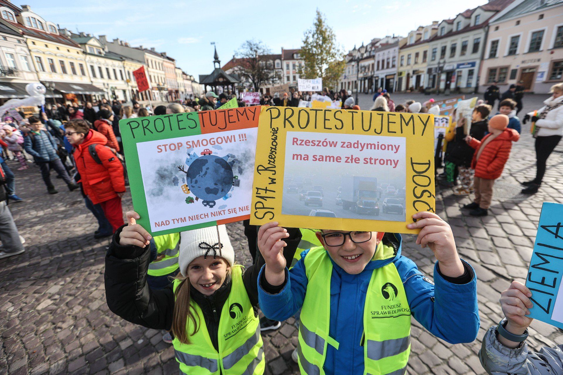Barwny happening antysmogowy w Rzeszoweie