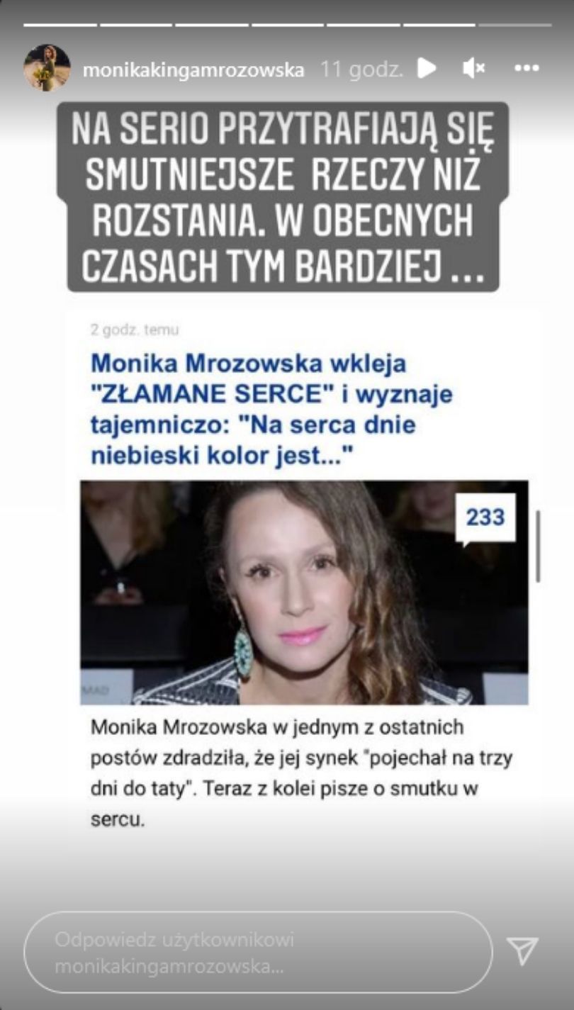 Monika Mrozowska komentuje plotki o rozstaniu z partnerem