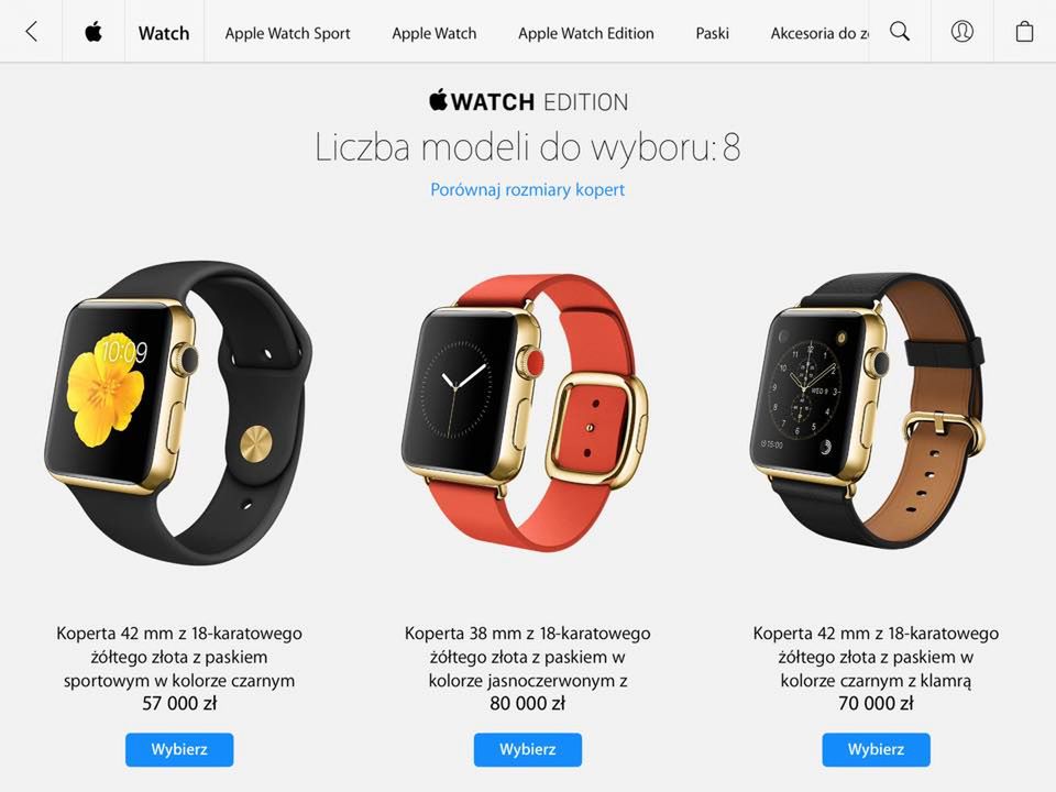 Apple Watch zmierza do Polski. Oto polskie ceny. Aktualizacja: jest i data premiery 15