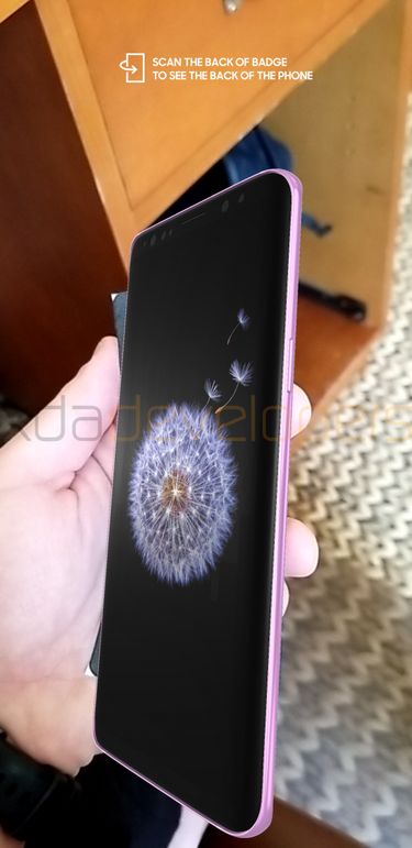 Model 3D Samsunga S9, źródło: XDA Developers