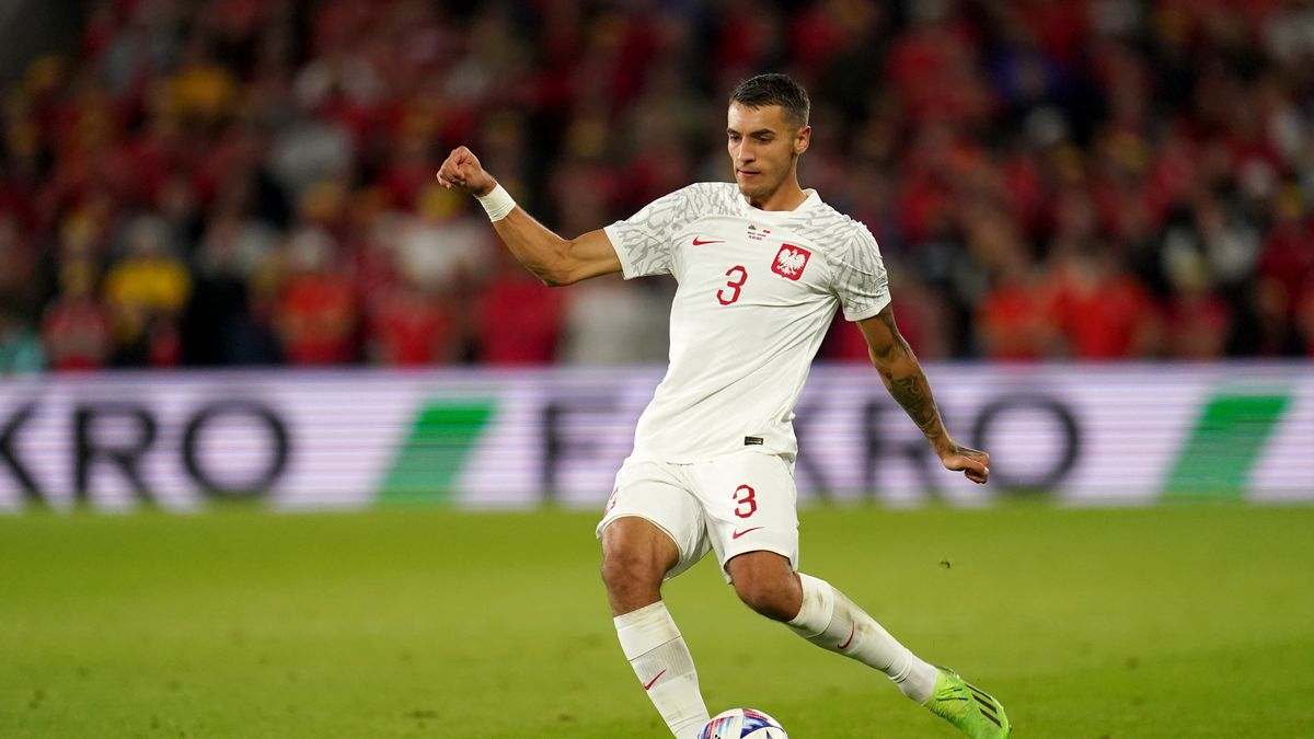 Poland's Jakub Kiwior during the UEFA Nations League Group A Match at Cardiff City Stadium, Wales. Picture date: Sunday September 25, 2022. (Photo by Nick Potts/PA Images via Getty Images)