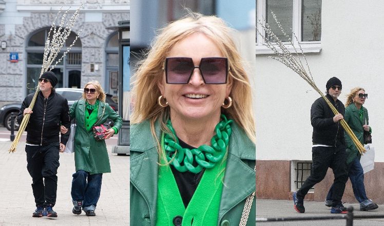 Monika Olejnik spaceruje z partnerem