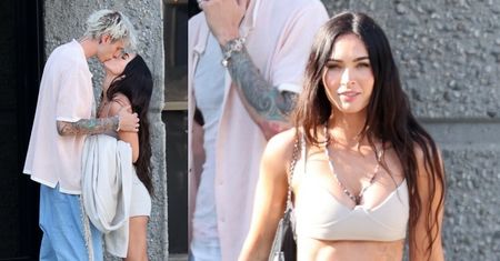 Megan Fox w staniku i szortach całuje Machine Gun Kelly'ego na pożegnanie (ZDJĘCIA)