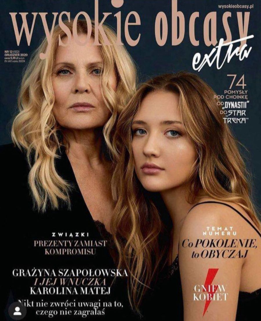 Grażyna Szapołowska pozuje z wnuczką