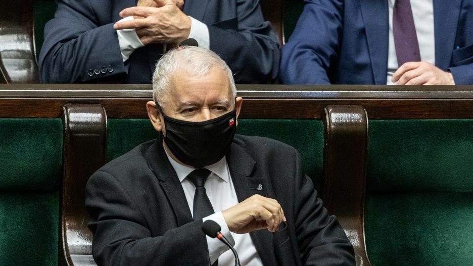 47. posiedzenie Sejmu IX kadencji01.02.2022 Warszawa Sejm 47. posiedzenie Sejmu IX kadencji   fot Jacek Dominski/REPORTER
N/z: Jaroslaw KaczynskiJacek Dominski/REPORTER