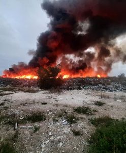 Pożar nielegalnego składowiska odpadów na Dolnym Śląsku. Gromadzono tam odpady z Niemiec i Anglii