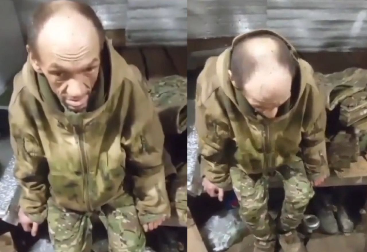 This is what one of the Russian soldiers looks like. He was supposed to have been shot by his superior.