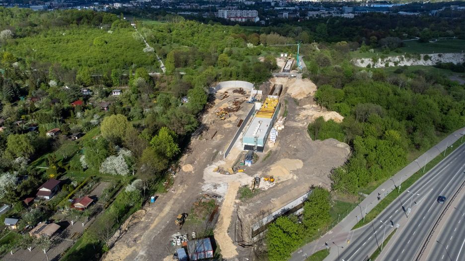 19.04.2025 KRAKOW BUDOWA MUZEUM KL PLASZOW DRON UL KAMIENSKIEGO FOT. SZYMON KORTA / POLSKA PRESS