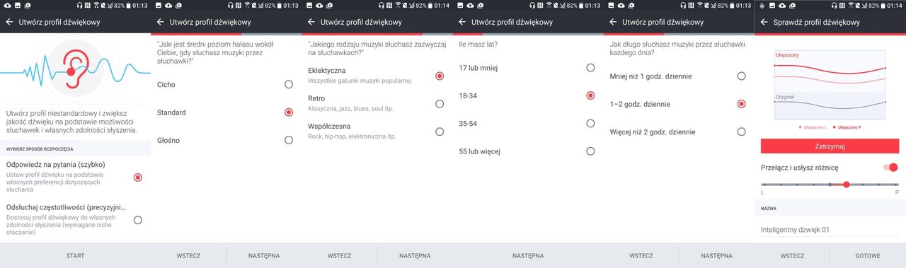 Ustawianie indywidualnego profilu dźwiękowego w HTC 10