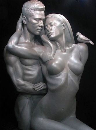 Rzeźba Angeliny i Brada!