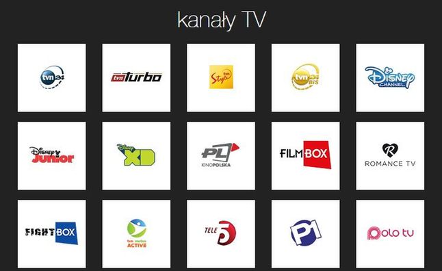 Przykładowe kanały dostępne w usłudze Orange Telewizja Tu i Tam