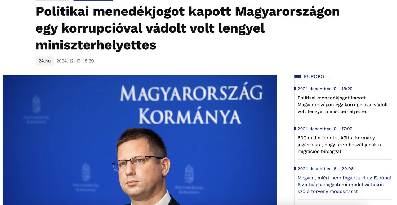 Węgierskie media szeroko komentują decyzję dot. Romanowskiego