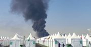 Pożar w Katarze. Kłęby czarnego dymu blisko strefy kibica