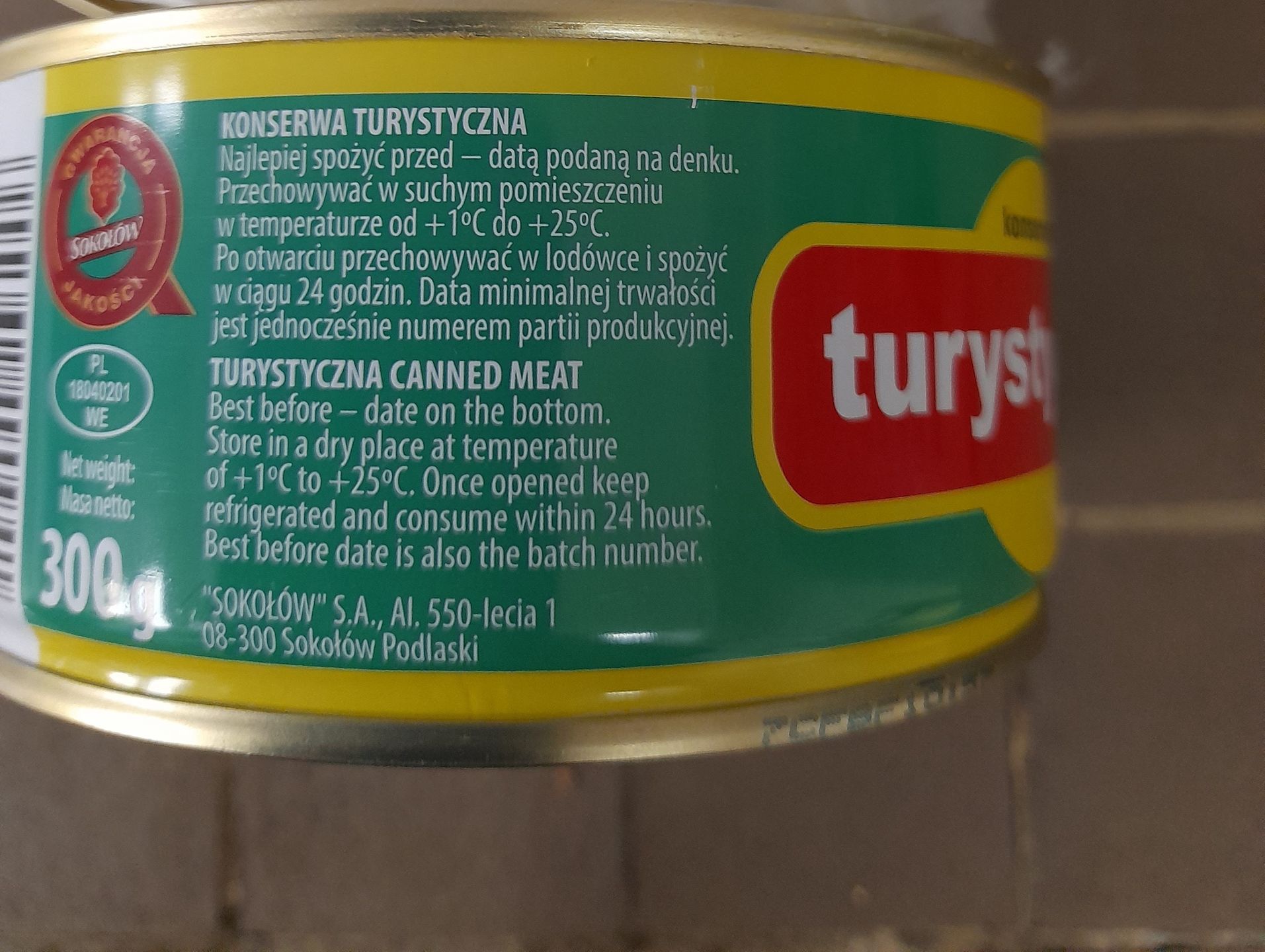 Konserwa turystyczna wycofana ze sprzedaży