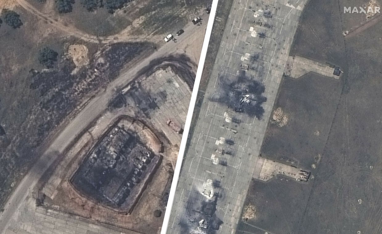 The effects of the Ukrainian attack at the Belbek base in Crimea