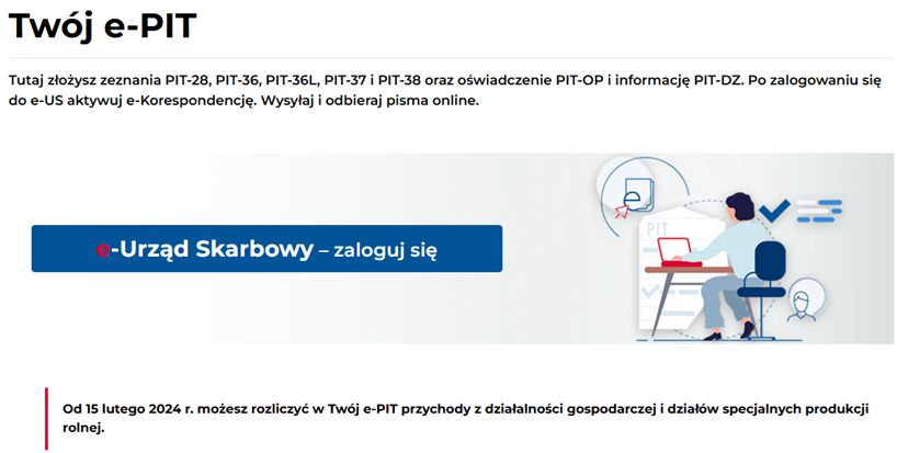 System e-PIT do rozliczania podatku PIT