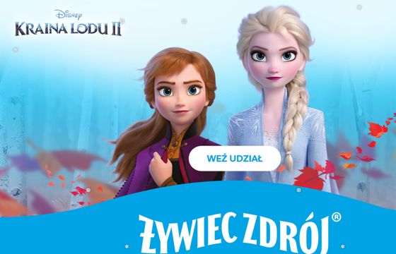 Żywiec Zdrój startuje z loterią „Weź wodę, wygraj nagrodę”, na etykietach postaci z „Krainy Lodu 2”