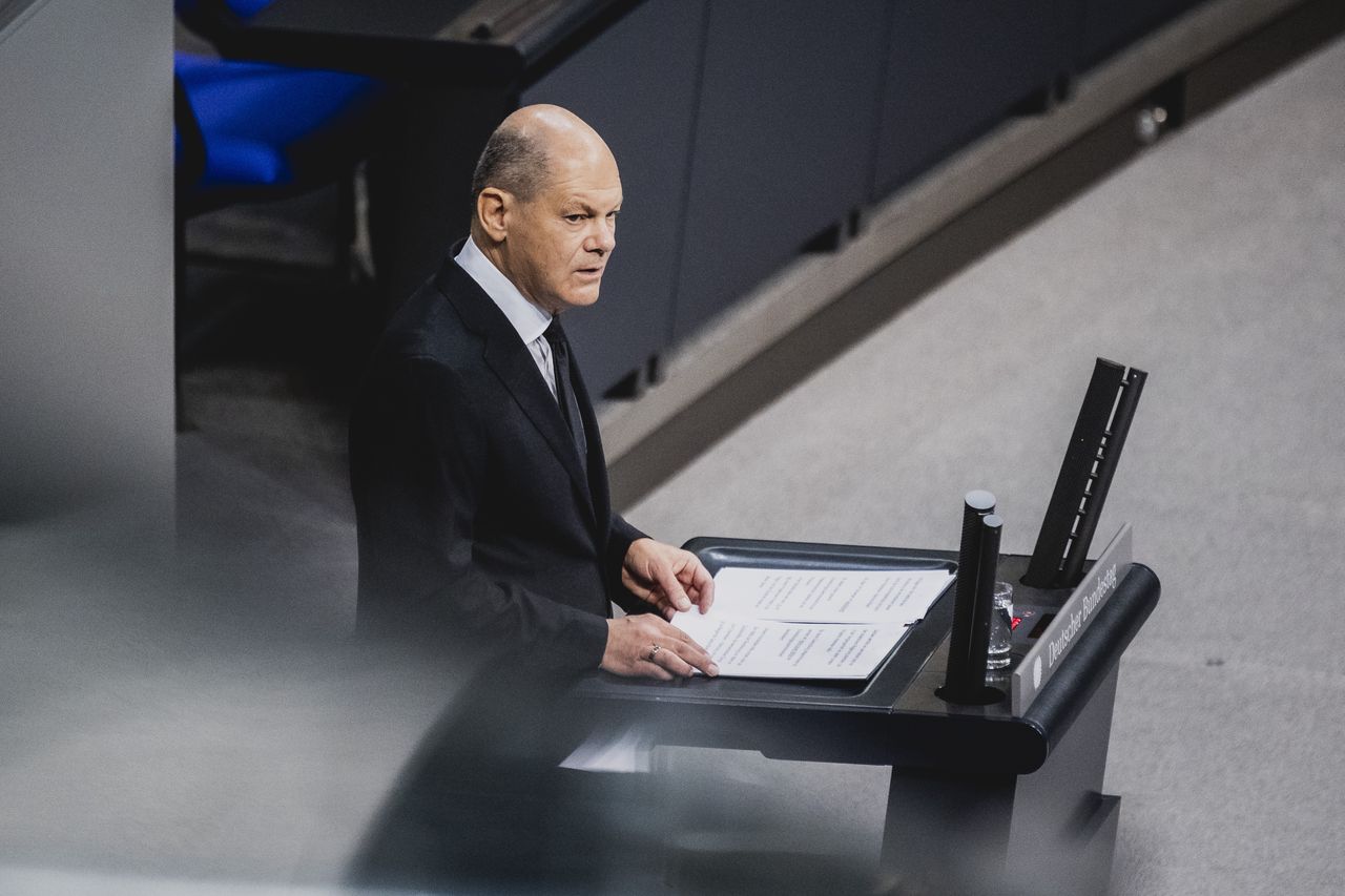 Chancellor Olaf Scholz in the Bundestag