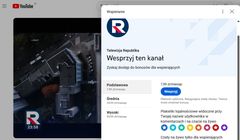 TV Republika z subskrypcją na YouTubie. Za co trzeba płacić?