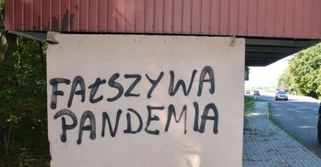 „Fałszywa pandemia”, „Szczepionka narzędzie depopulacji”. Odpowiedzą za umieszczanie napisów