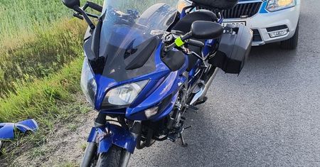 Niebezpieczne spotkanie na drodze. Motocyklista ranny po zderzeniu z sarną