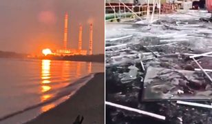 Eksplozja pod Moskwą. Moment ataku na największą elektrownię w Rosji