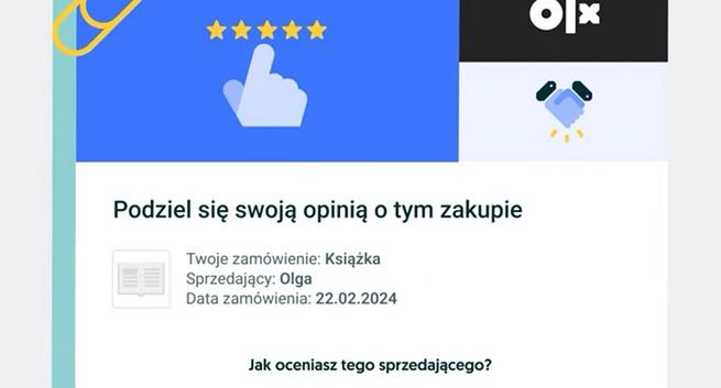 Ponad 95% transakcji z Przesyłką OLX ocenionych na 5 gwiazdek