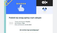 Ponad 95% transakcji z Przesyłką OLX ocenionych na 5 gwiazdek
