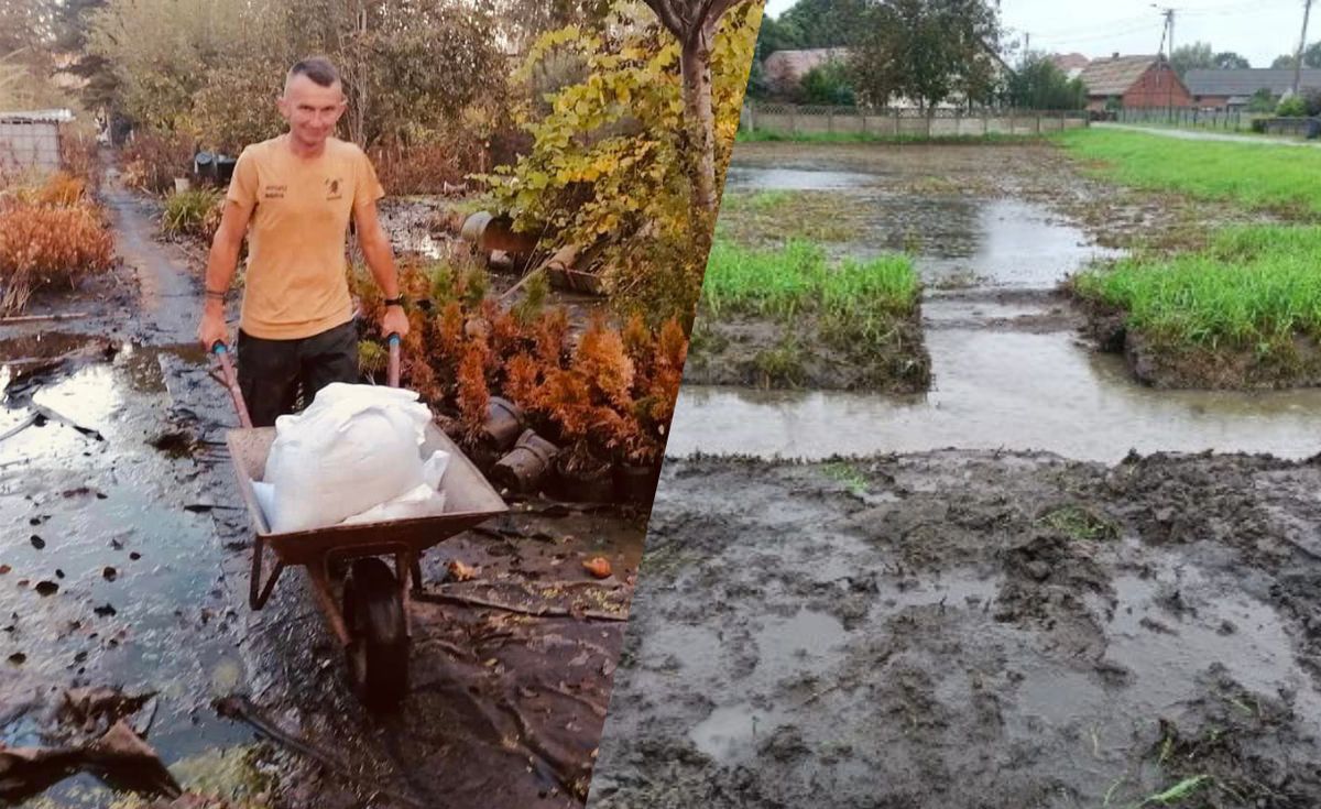 lokalne, pogoda, intensywne opady deszczu Pomagają starszym, wywożą zwierzęta. Rzeka rośnie z godziny na godzinę