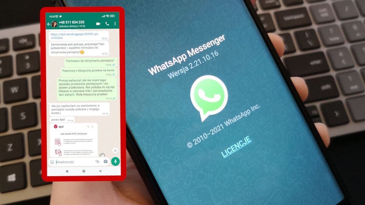 Oszustwo na WhatsAppie