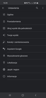 Ustawienia Asystenta w aplikacji Google