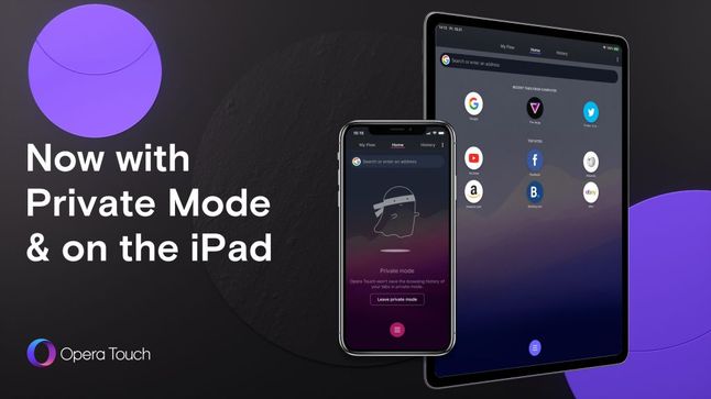 Opera Touch z trybem prywatnym i wersją na iPada