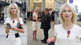 Magdalena Ogórek odznaczona Złotym Krzyżem Zasługi. W Pałacu Prezydenckim brylowała w dopasowanej sukience
