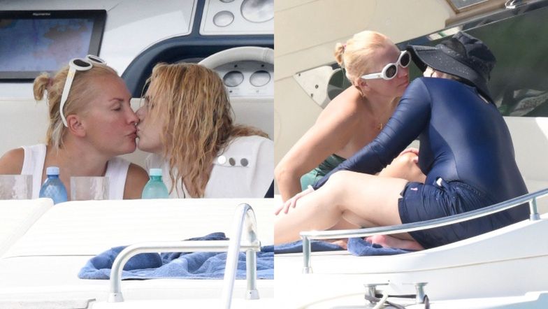 Rebel Wilson całuje się z żoną na jachcie