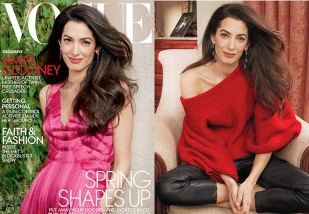 Naturalna Amal Clooney w sesji dla "Vogue'a"