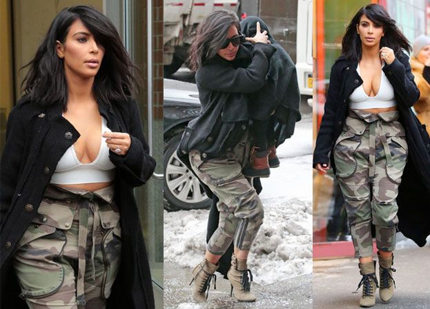 Zimowy strój Kim Kardashian... (ZDJĘCIA)